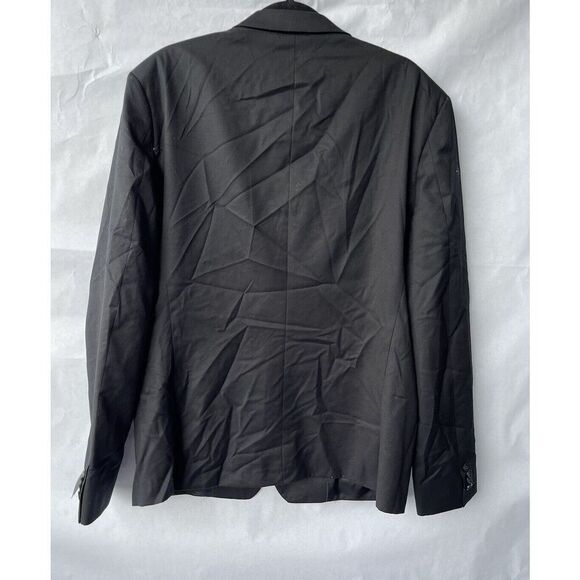 Banana Republic Blazer Men's 46L Black Suit Jacket 100% Wool Tailored Fit 2 Btn - Picture 6 of 11